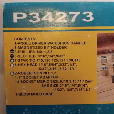 41-piece Angle driver set with blow molded case