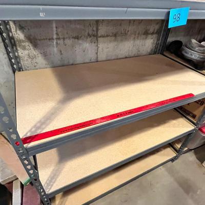 Metal storage shelf