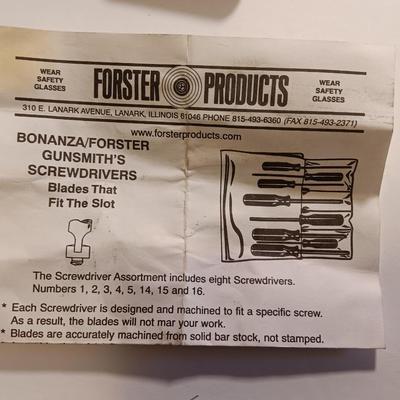 Forster Products Precision Screwdriver set - Gunsmith's screwdrivers Bonanza / Forster