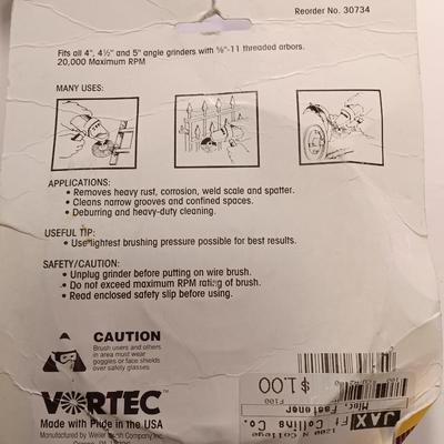 Bosch Angle grinder with Vortec 4" knot wire brush head