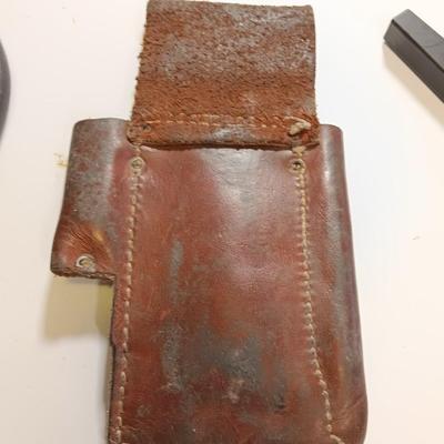 Variety of pliers with a leather plier case