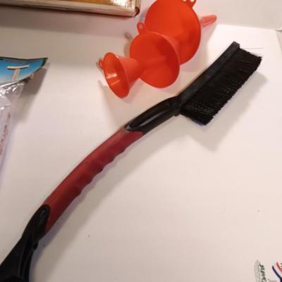 Craftsman inductive timing light with Funnels ice scraper and windshield wash tool