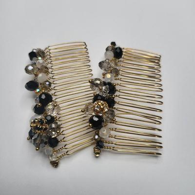 Crystal Jeweled Hair Combs & Clips