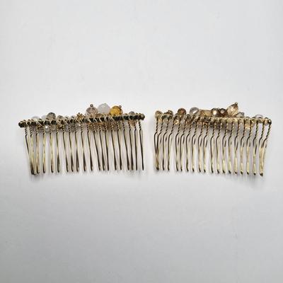 Crystal Jeweled Hair Combs & Clips