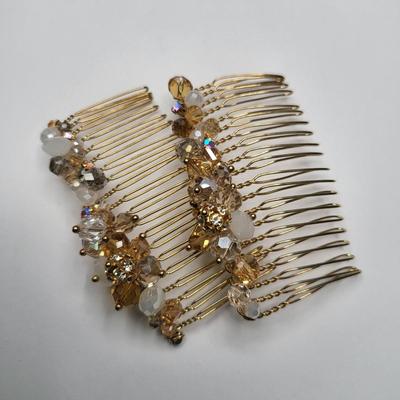 Crystal Jeweled Hair Combs & Clips