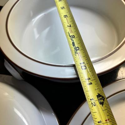Lot Dansk Bistro Christianshavn Brown Trim Serving Ware