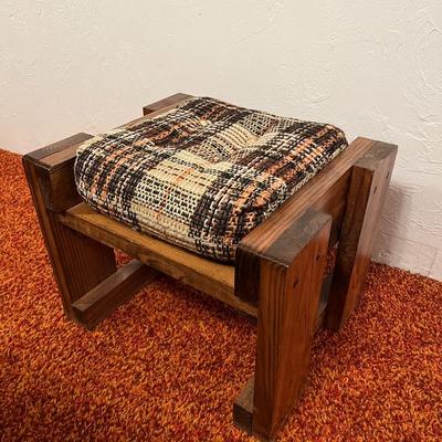 Vintage Plaid Sofa, Chair, and Ottoman