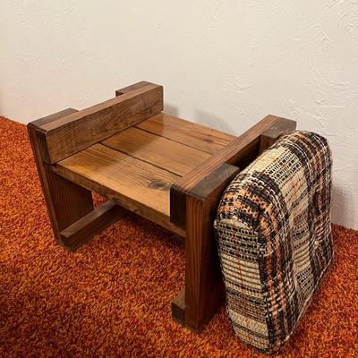 Vintage Plaid Sofa, Chair, and Ottoman