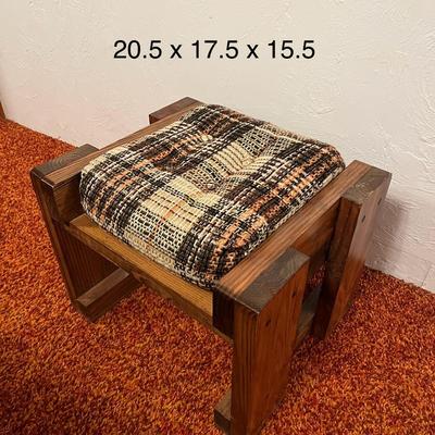 Vintage Plaid Sofa, Chair, and Ottoman