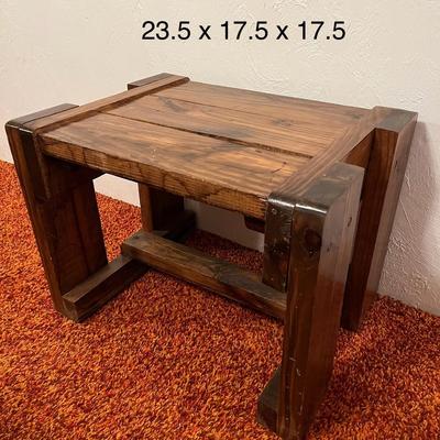 Vintage Solid Wood Coffee & 2 Side Tables