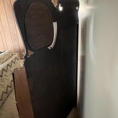 Antique Side by Side Cabinet Display Shelving Bookcase with Secretary Desk (35 x 11 x 72 )