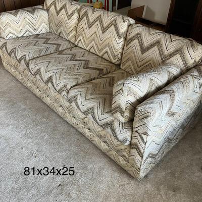 Vintage Chevron Sofa