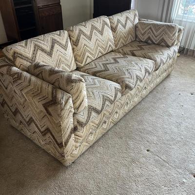 Vintage Chevron Sofa