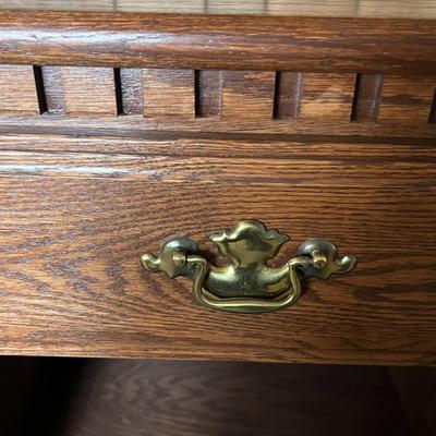 Solid Wood One Drawer and Two Door Nightstand