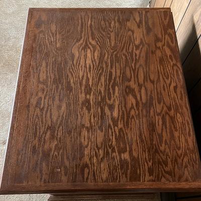 Solid Wood One Drawer and Two Door Nightstand