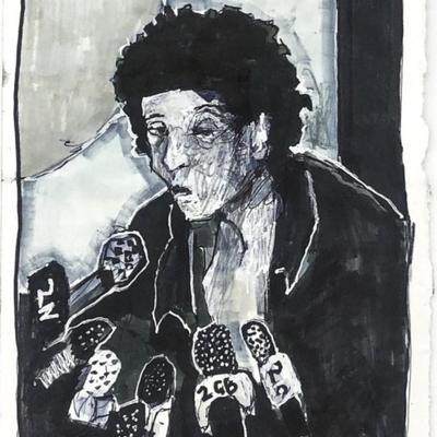 ANTHONY LISTER - BOB DYLAN ORIGINAL DRAWING