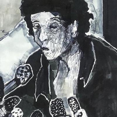 ANTHONY LISTER - BOB DYLAN ORIGINAL DRAWING