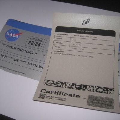 Imbue Are we there yet (Silver) NASA Boarding Pass to the Moon Art Print Poster