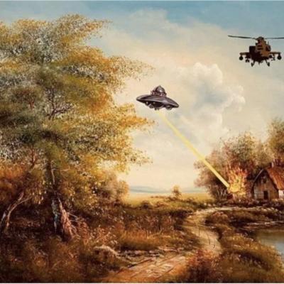 MASON STORM - UFO, NO U FO (BANKSY) MINI PRINT