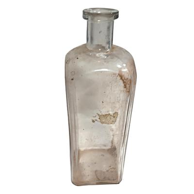 Antique 32 oz Clear Glass Cork Top Bottle