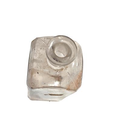 Antique 32 oz Clear Glass Cork Top Bottle