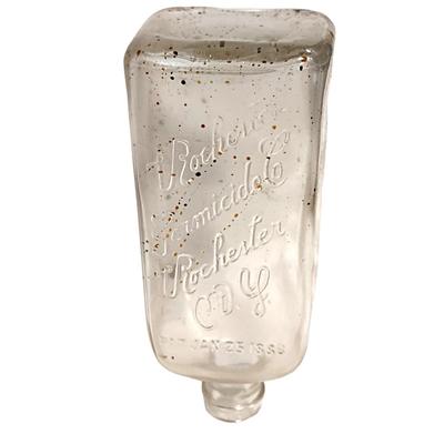 Antique Clear Glass Cork Top Rochester Germicide Co Bottle