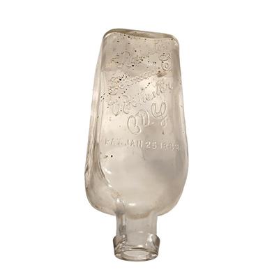 Antique Clear Glass Cork Top Rochester Germicide Co Bottle