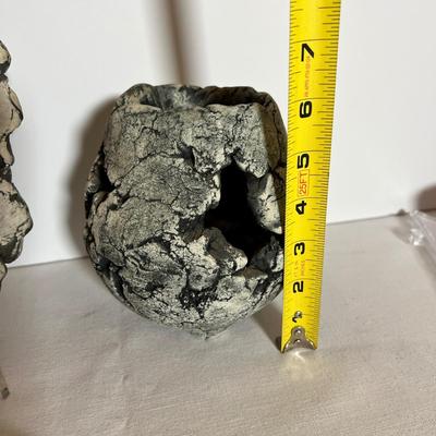 Stone Ceramic Decorative Lot - Villeroy & Boch Platter, Signed Candle Holder + More