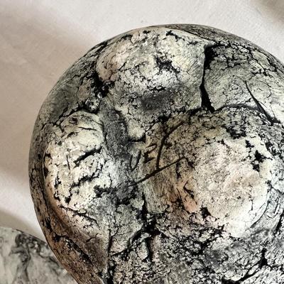 Stone Ceramic Decorative Lot - Villeroy & Boch Platter, Signed Candle Holder + More