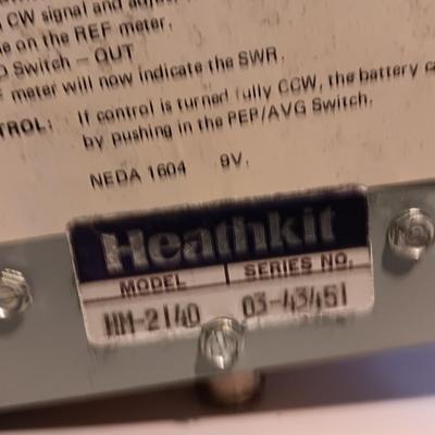 Heathkit 30 MHz Wattmeter Model HM-2140