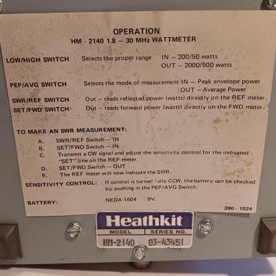 Heathkit 30 MHz Wattmeter Model HM-2140