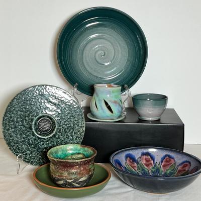 Large Lot of Signed Ceramics Pottery