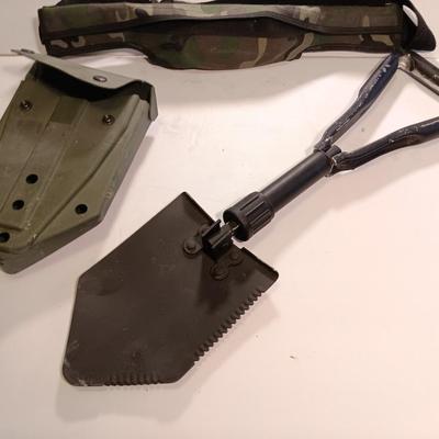 Wyoming Saw - 2 pack saw in camo bag with a fold away shovel in green case