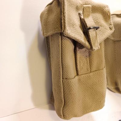 1970 & 1973 Two US Army Canvas Ammo Pouches with a belt