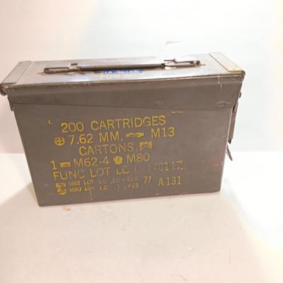 Empty Ammunition chest - 200 cartridges 7.62 mm M13 Metal Military Ammunition box