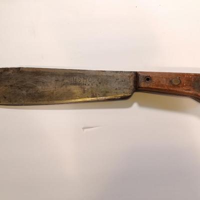 US WW2 USMC Marine Corps Large Bolo Knife Chatillon N.Y. With sheath