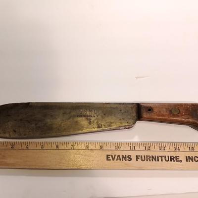 US WW2 USMC Marine Corps Large Bolo Knife Chatillon N.Y. With sheath