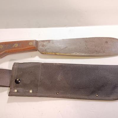 US WW2 USMC Marine Corps Large Bolo Knife Chatillon N.Y. With sheath