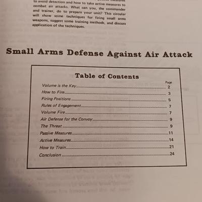 Books - Camouflage - US Army medical handbook - Small Arms Defense Against Air Attack
