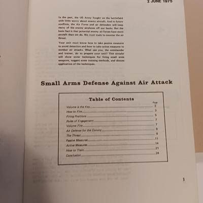 Books - Camouflage - US Army medical handbook - Small Arms Defense Against Air Attack