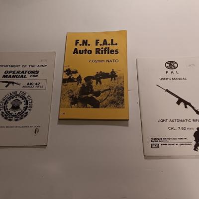 Books - Operators Manual for AK-47 Automatic F.N. F.A.L. Auto Rifles & F.A.L. User's manual Light auto rifle 7.62 MM