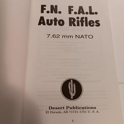 Books - Operators Manual for AK-47 Automatic F.N. F.A.L. Auto Rifles & F.A.L. User's manual Light auto rifle 7.62 MM