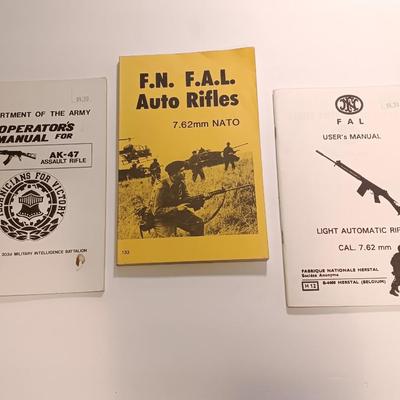 Books - Operators Manual for AK-47 Automatic F.N. F.A.L. Auto Rifles & F.A.L. User's manual Light auto rifle 7.62 MM