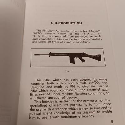 Books - Operators Manual for AK-47 Automatic F.N. F.A.L. Auto Rifles & F.A.L. User's manual Light auto rifle 7.62 MM