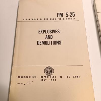 Books - FM 5-25 Explosives and Demolitions US ARMY AND FM 31-21 Guerrilla warfare and special operations