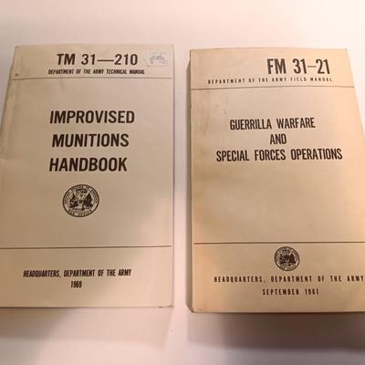 Books -TM 31-210 Improvised Munitions handbook & FM 31-21 Guerrilla Warfare and Special Operations