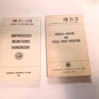 Books -TM 31-210 Improvised Munitions handbook & FM 31-21 Guerrilla Warfare and Special Operations