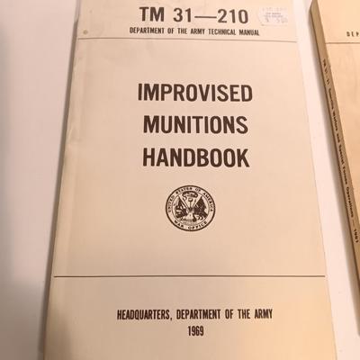 Books -TM 31-210 Improvised Munitions handbook & FM 31-21 Guerrilla Warfare and Special Operations
