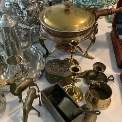 U653 Mixed Metal Lot Decor Items
