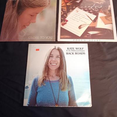 Three Kate Wolf Vinyl Albums - LP Records